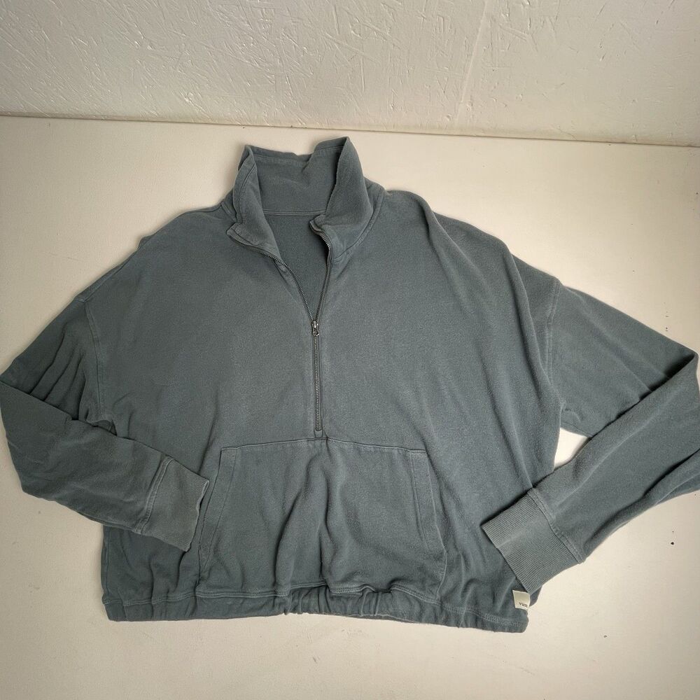 Vuori Slate Gray Half-Zip Hoodie